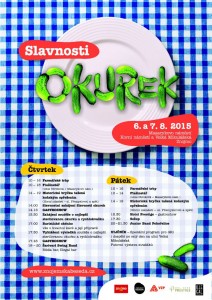 Plakátek lákající na festival slavnosti okurek